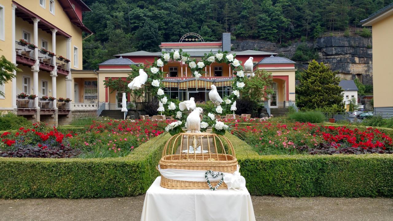 Parkhotel Bad Schandau Mit Spa Esterno foto